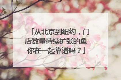从北京到纽约，门店数量持续扩张的鱼你在一起靠谱吗？
