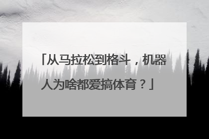 从马拉松到格斗，机器人为啥都爱搞体育？
