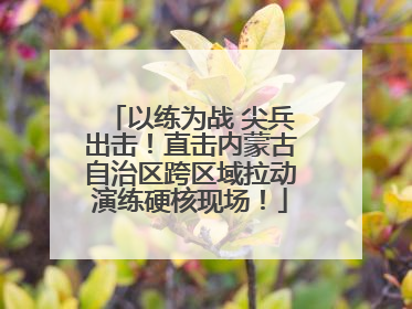 以练为战 尖兵出击！直击内蒙古自治区跨区域拉动演练硬核现场！