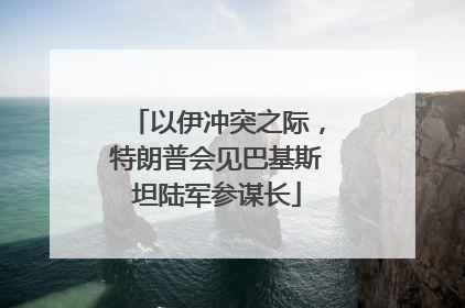 以伊冲突之际，特朗普会见巴基斯坦陆军参谋长