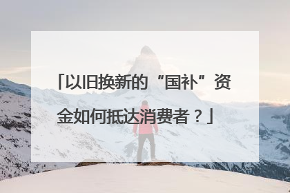 以旧换新的“国补”资金如何抵达消费者？