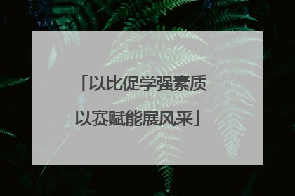 以比促学强素质 以赛赋能展风采