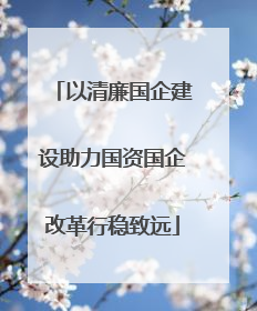 以清廉国企建设助力国资国企改革行稳致远