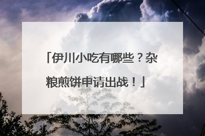 伊川小吃有哪些？杂粮煎饼申请出战！