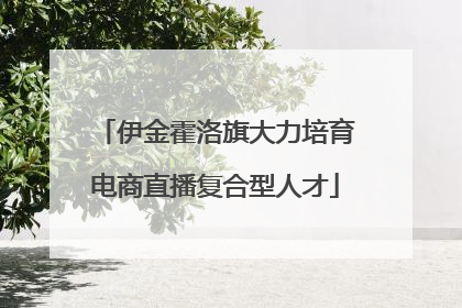 伊金霍洛旗大力培育电商直播复合型人才
