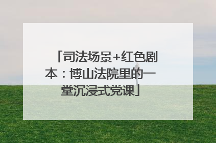 司法场景+红色剧本：博山法院里的一堂沉浸式党课