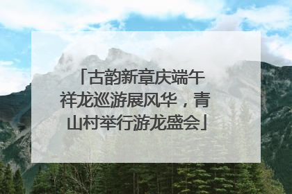 古韵新章庆端午 祥龙巡游展风华，青山村举行游龙盛会