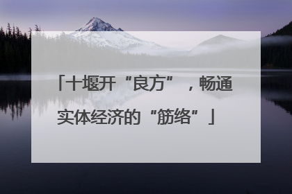 十堰开“良方”，畅通实体经济的“筋络”