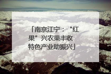 南京江宁：“红果”兴农果丰收 特色产业助振兴
