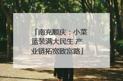 南充顺庆：小菜篮装满大民生 产业链拓宽致富路