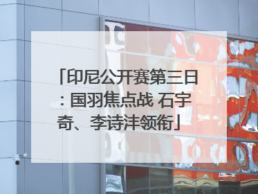 印尼公开赛第三日：国羽焦点战 石宇奇、李诗沣领衔