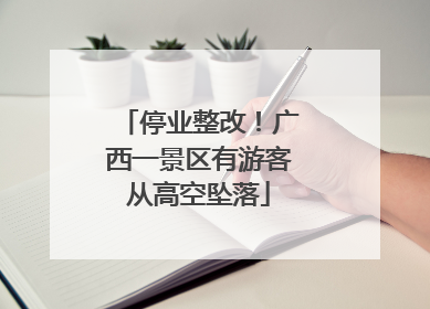 停业整改！广西一景区有游客从高空坠落