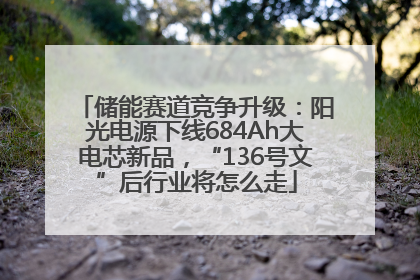 储能赛道竞争升级：阳光电源下线684Ah大电芯新品，“136号文”后行业将怎么走