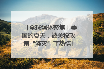 全球媒体聚焦｜美国的夏天，被关税政策“浇灭”了热情