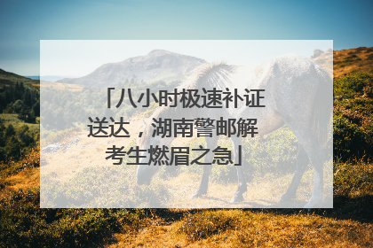 八小时极速补证送达，湖南警邮解考生燃眉之急