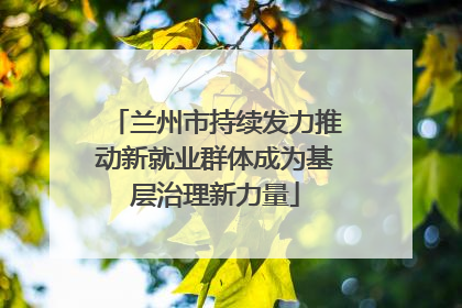 兰州市持续发力推动新就业群体成为基层治理新力量