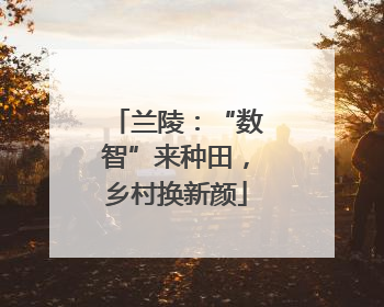 兰陵：“数智”来种田，乡村换新颜