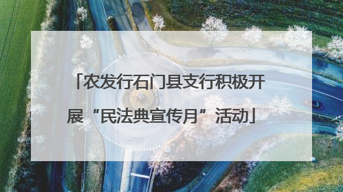 农发行石门县支行积极开展“民法典宣传月”活动