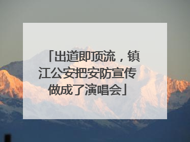 出道即顶流，镇江公安把安防宣传做成了演唱会