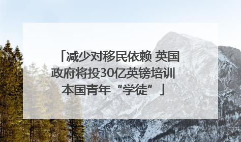 减少对移民依赖 英国政府将投30亿英镑培训本国青年“学徒”