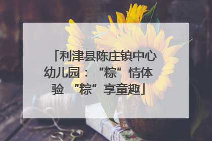 利津县陈庄镇中心幼儿园：“粽”情体验 “粽”享童趣