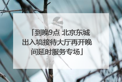 到晚9点 北京东城出入境接待大厅再开晚间延时服务专场
