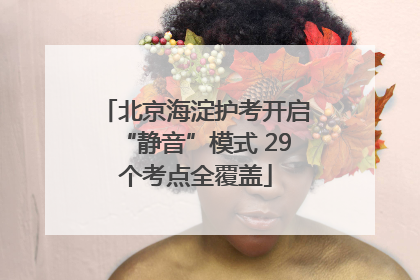 北京海淀护考开启“静音”模式 29个考点全覆盖