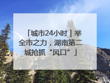 城市24小时｜举全市之力，湖南第二城抢抓“风口”
