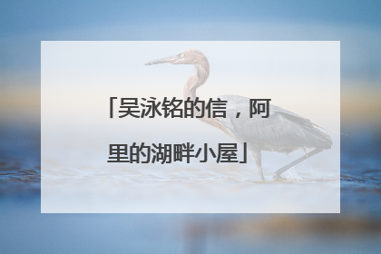 吴泳铭的信，阿里的湖畔小屋