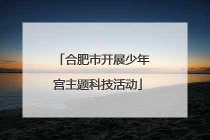 合肥市开展少年宫主题科技活动