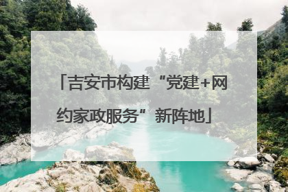 吉安市构建“党建+网约家政服务”新阵地