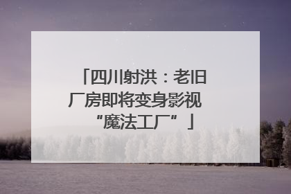 四川射洪：老旧厂房即将变身影视“魔法工厂”