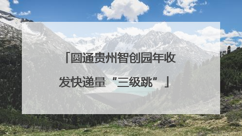 圆通贵州智创园年收发快递量“三级跳”