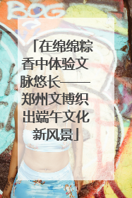 在绵绵粽香中体验文脉悠长——郑州文博织出端午文化新风景
