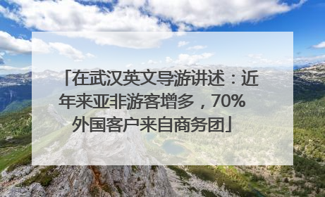 在武汉英文导游讲述：近年来亚非游客增多，70%外国客户来自商务团