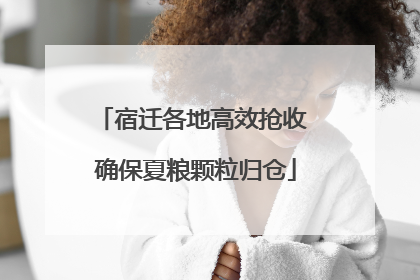 宿迁各地高效抢收 确保夏粮颗粒归仓