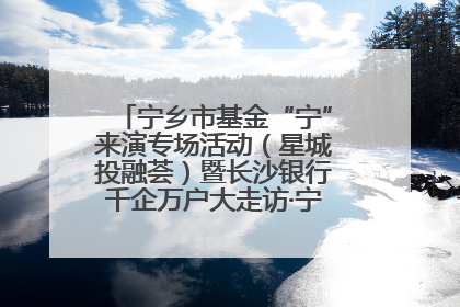 宁乡市基金“宁”来演专场活动（星城投融荟）暨长沙银行千企万户大走访·宁乡专场活动举行