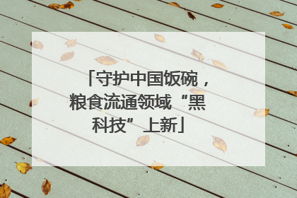 守护中国饭碗，粮食流通领域“黑科技”上新