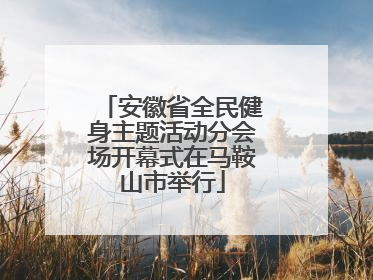 安徽省全民健身主题活动分会场开幕式在马鞍山市举行