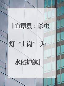 宜章县：杀虫灯“上岗” 为水稻护航