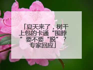 夏天来了，树干上包的卡通“围脖”要不要“脱”？专家回应