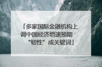 多家国际金融机构上调中国经济增速预期 “韧性”成关键词
