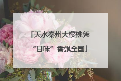 天水秦州大樱桃凭“甘味”香飘全国