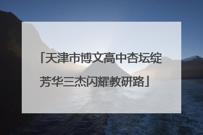 天津市博文高中杏坛绽芳华三杰闪耀教研路