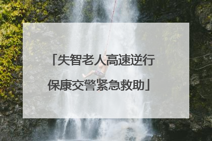 失智老人高速逆行 保康交警紧急救助