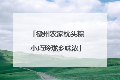 徽州农家枕头粽 小巧玲珑乡味浓