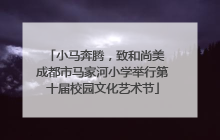 小马奔腾，致和尚美 成都市马家河小学举行第十届校园文化艺术节