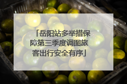 岳阳站多举措保障第三季度调图旅客出行安全有序