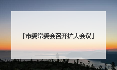 市委常委会召开扩大会议