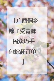 广西侗乡粽子受青睐 民众巧手包粽赶订单